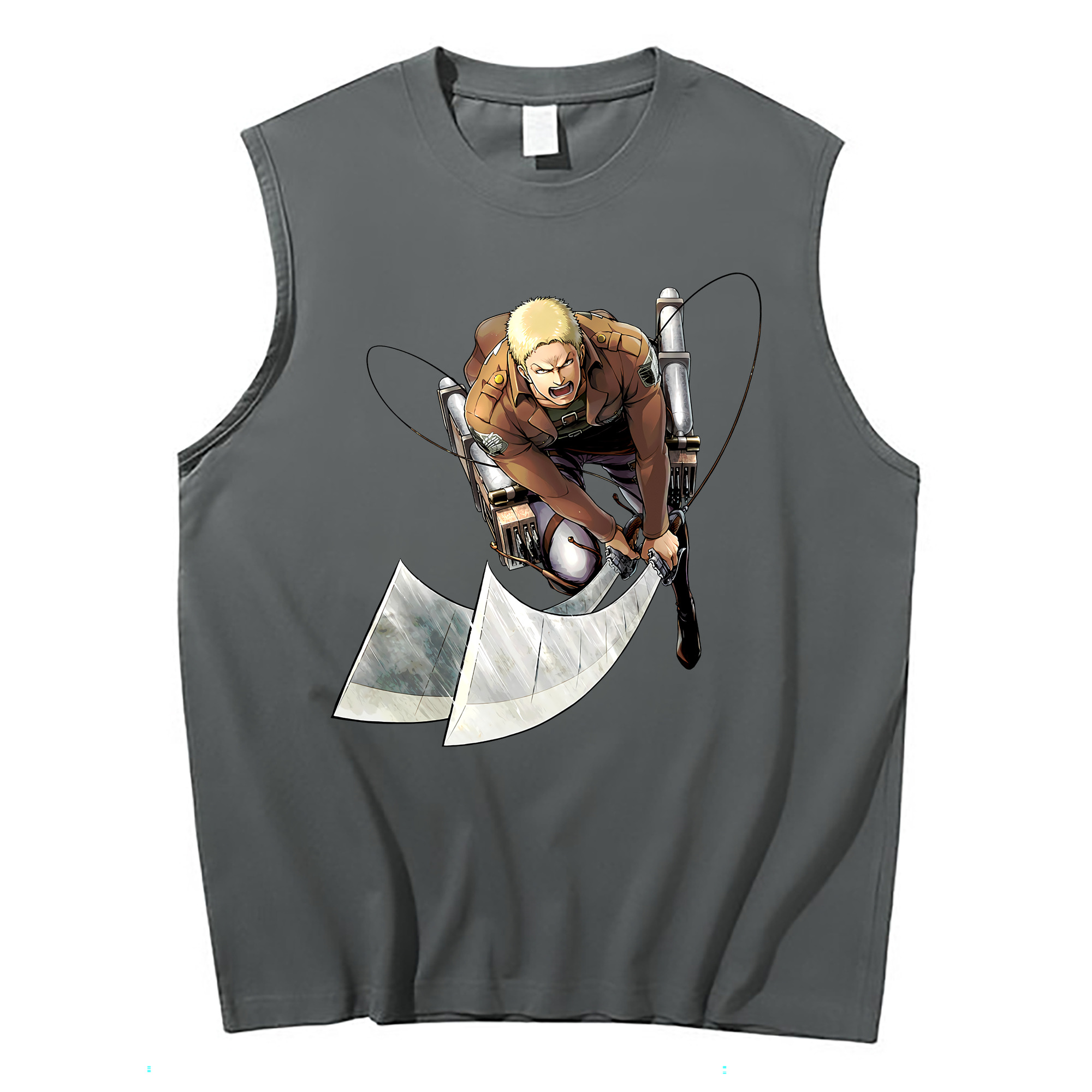 （画像用） 進撃の巨人 ライナー・ブラウン Attack on Titan Reiner Braun コットン100％タンクトップ（フロントプリント）